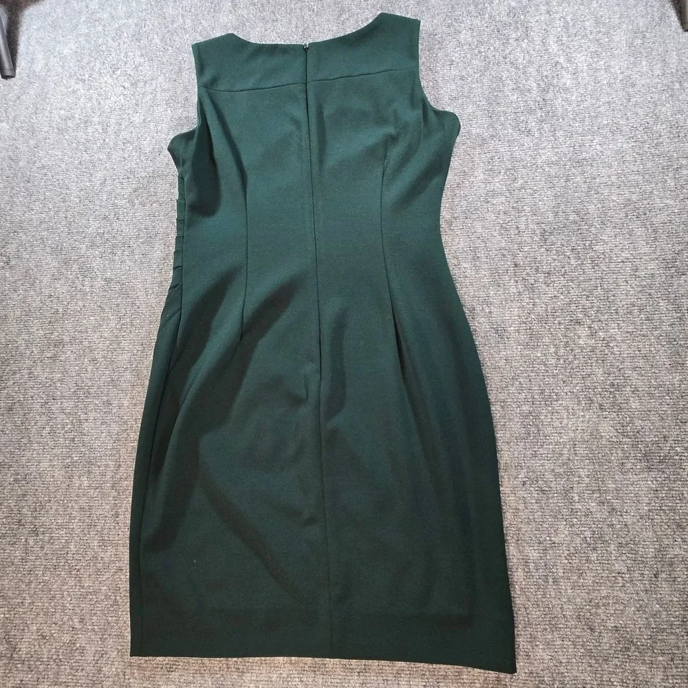 Calvin Klein Forest Green Sheath Dress Womens 6P Petite - Picture 7 of 7